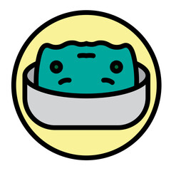 Stuffing Dish Vector Filled Icon Design