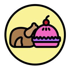Thanksgiving Feast Vector Filled Icon Design