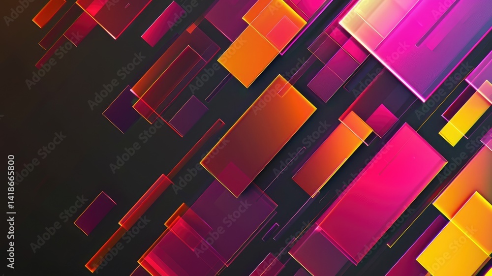 Poster a vibrant abstract background featuring colorful shapes and dynamic geometry. perfect for web design