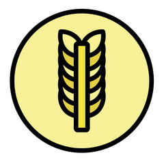 Wheat Bundle Vector Filled Icon Design