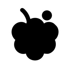 Boysenberry Fruit Icon Vector Illustration