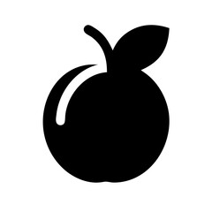 Peach Icon Vector Illustration