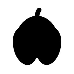 Wax Apple Fruit Icon Vector Illustration