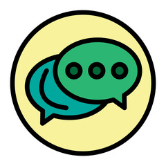 Chat Bubble Vector Filled Icon Design