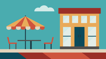 cafe on sidewalk with umbrella tables cozy outdoor spot