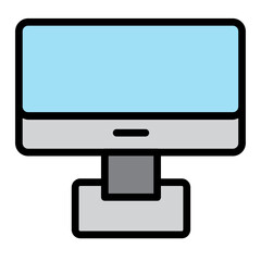 Computer Vector Filled Icon Design