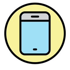 Mobile Vector Filled Icon Design