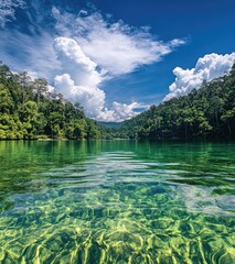summer landscape with lake