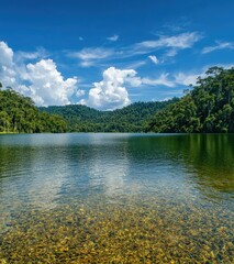 summer landscape with lake