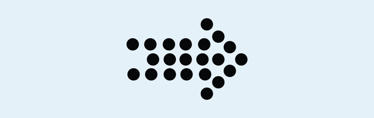 Arrows dots. dot arrow vector set. points arrow collection of direction arrows. isolated icon.
