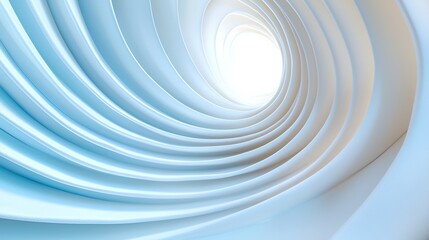 Abstract architectural spiral tunnel design