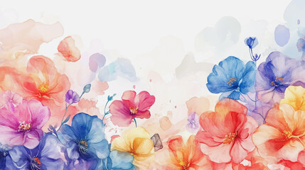 Elegant wedding invitation card background . Minimal hand painted watercolor botanical flowers texture template background. Design for wedding, vip cover, poster, rsvp moderncard.Valentine's Day