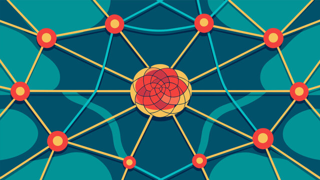 A tangled web of strings connecting different body parts representing the intricacy of nonverbal cues and their interconnectedness.. Vector illustration