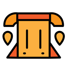 Retro Jetpack Vector Filled Icon Design