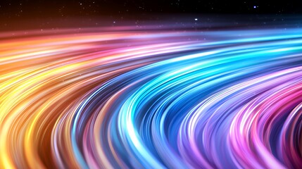 Obraz premium Abstract colorful flowing light lines design