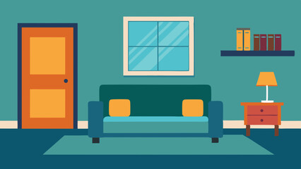 Fototapeta premium Warm and Inviting Empty Living Room Interior Design