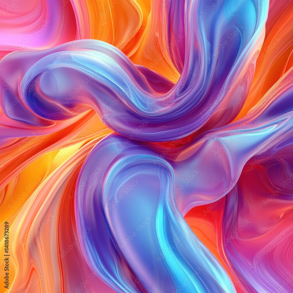 Aufkleber abstract background with a twisting electric flow mesh design.