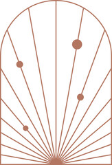 Aesthetic Boho Sun Line Element