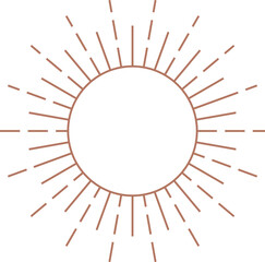 Aesthetic Boho Sun Line Element