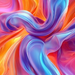 Obraz premium Vibrant colorful abstract background with swirling shapes