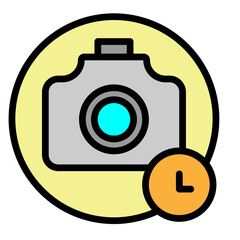 Timelapse Photography Vector Filled Icon Design