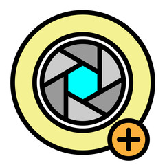 Depth of Field Icon Vector Filled Icon Design