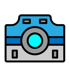 Black and White Photography Vector Filled Icon Design