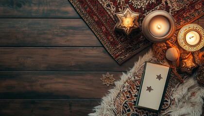 vintage card with a candle