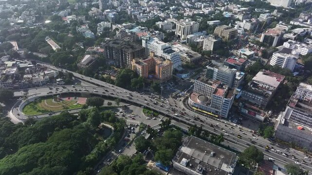 aerial view of the city chennai