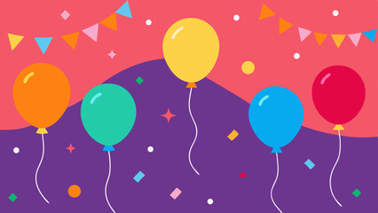 Fun Birthday Party Scene with Decorations