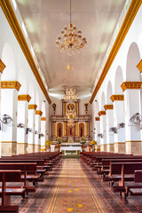 Interior of the Church in Villeta, Cundinamarca, Colombia with Stunning Architecture and Lighting