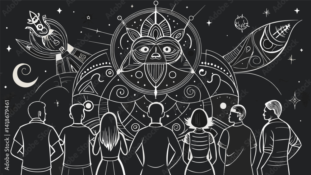 Poster community members stop in their tracks to admire the intricate details and powerful messages behind 