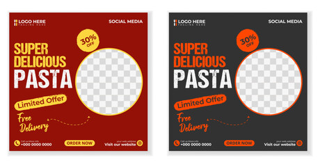 Creative super delicious fast food social media post template design for online business marketing & promotion
