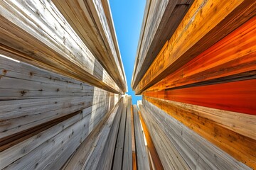 Obraz premium A Kaleidoscope of Colors Abstract Zoom Effect Through Vibrant Urban Landscape