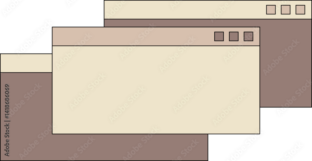 Poster browser page ui element set