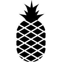 Obraz premium vector illustration of a black and white fruit