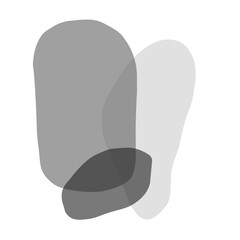 3d rendered illustration of a black and white stone