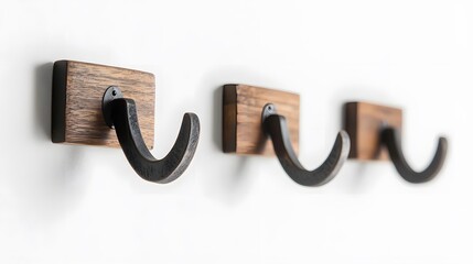 Wooden Wall Hooks with Modern Design.