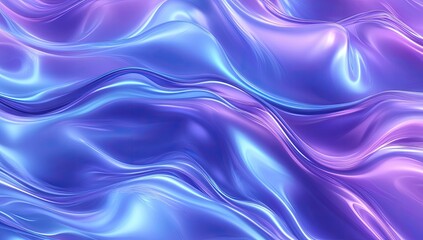 Fototapeta premium Abstract purple and blue wavy liquid texture background.