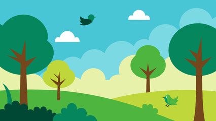 Obraz premium autumn landscape with trees