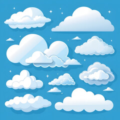Types of Clouds illustrations