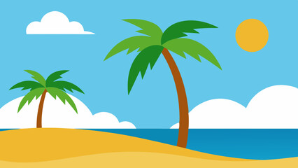 Obraz premium palm tree on the beach