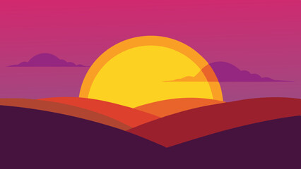 Obraz premium sunset in the mountains