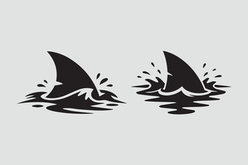 Obraz premium shark ocean water illustration vector