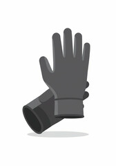 Fototapeta premium Gray Gloves Stacked on White Background for Protection
