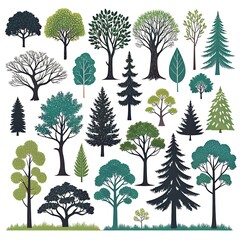 Fototapeta premium set of trees