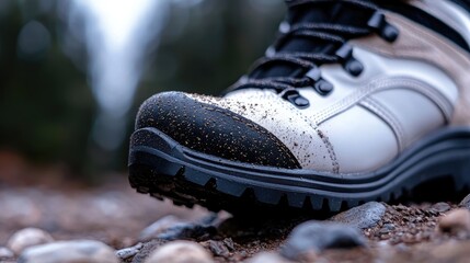 Hiking Boot on Rocks