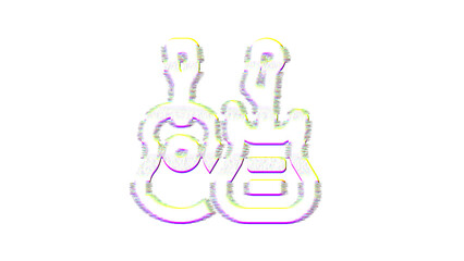 Icon guitars is distorted. Glitch. Noise, chromatic aberration, geometric distortion