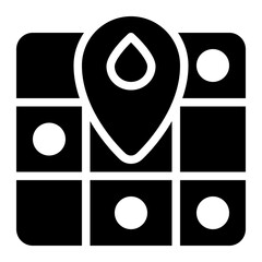 Heatmap, Heat Map, Data Map Glyph Solid Icon