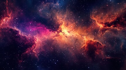 Fototapeta premium Cosmic Nebula: A Celestial Tapestry of Stars and Gas